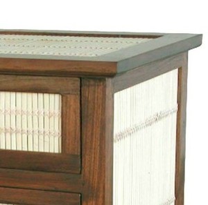 Table de chevet en bois de teck, meuble d'intérieur indonésien, ensemble de chambre à coucher - Product Image 3