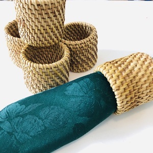 Hand Woven Bamboo Eco-Friendly Napkin Ring Party <b>Table</b> Decoration - Product Image 3