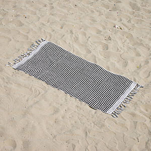 PomPom <b>Large</b> <b>Towel</b>, Pestemal Turkish <b>Towels</b>, Hammam <b>Towel</b> Turkey Wholesale - Beach Blanket&<b>Towel</b> / Black & White - Product Image 1