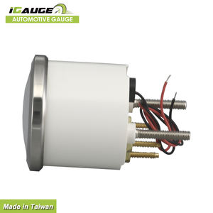 Medidor de tanque de coche clásico Vintage blanco mecánico de alta precisión de 52mm, indicador de nivel de combustible, borde cromado, aguja roja, lente de cristal convexa - Product Image 2