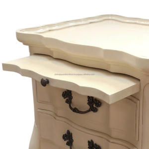 Étagères de nuit en bois d'acajou, 2 tiroirs, Style français - Product Image 4