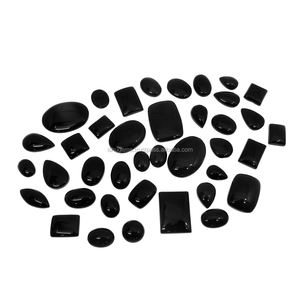 Pierres précieuses naturelles onyx noir, vente en gros, 39 pièces, forme libre, mélange de forme gratuit, IG8819, 100 Gms - Product Image 2