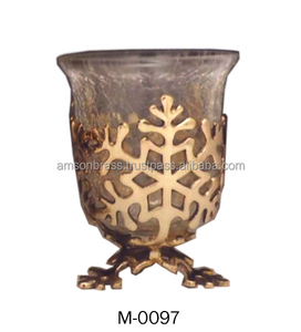 โคมไฟแก้วโลหะตกแต่งบ้านเชิงเทียนแก้วดีไซน์หรูหรา - Product Image 4