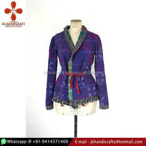 Hecho a mano Vintage Kantha Stitch chaqueta de Kimono - Product Image 1