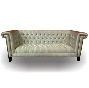 Cherterfield Sofa Meubelen Zilver-Mahonie Meubels Woonkamer Sofa Sets Indonesië.