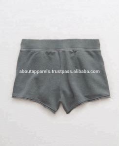 New Trendy Fashion Custom <b>Women</b> Plain Wholesale Blank Sweat <b>Shorts</b>, <b>Women</b> Gym Charcoal Fleece Zipper Pocket Breathable <b>Short</b> - Product Image 4