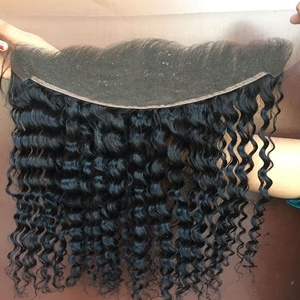 Paquets de cheveux indiens vierges non traités bruts fermeture à lacet cuticule alignée prêt à l'eau de Javel tissage péruvien couleur naturelle Remy 22" - Product Image 3