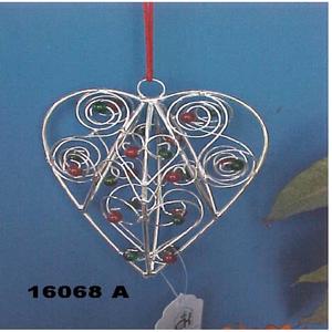 New Arrival Decorative Metal <b>Hanging</b> Christmas Heart Shape <b>Hanging</b> <b>Ornaments</b> - Product Image 2