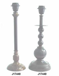 โคมไฟตั้งโต๊ะทองเหลืองเลียนแบบโบราณมีดีไซน์เสาที่ไม่เหมือนใครตกแต่งบ้านทรงกลมร่องเรียบสำหรับห้องนอน - Product Image 6