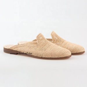 Handmade Raffia รองเท้าแตะ,แฟชั่น Raffia รองเท้ารองเท้าแตะ2019 - Product Image 2