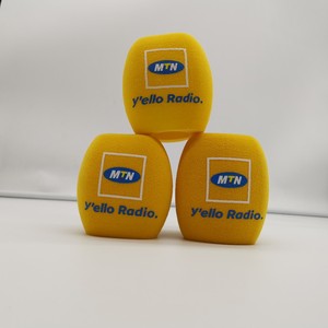 Tùy Chỉnh Giá Rẻ In Logo Mật Độ Cao <span class=keywords><strong>PU</strong></span> Bọt Kính Chắn Gió Mic Bọt Bao Gồm Miếng Bọt Biển Cho TV Station - Product Image 3