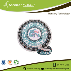 <b>Indian</b> Handmade Round Mandala Tapestry Printed Beach <b>Throw</b> or Mat - Product Image 3