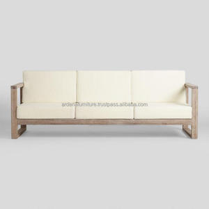 Ensemble canapé-lit minimaliste et moderne en bois de teck massif Mobilier écologique pour le salon dans une villa, un appartement, une maison ou un hôtel - Product Image 4