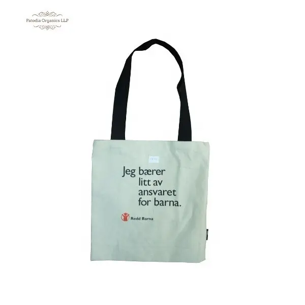 Silk Screen Custom Printed 270 Gsm Natural Canvas Cotton Tote Bag