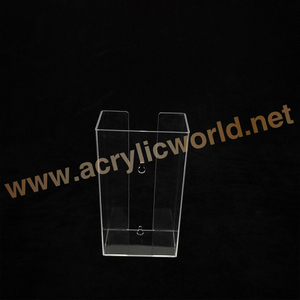 perspex holder clear triple acrylic <b>glove</b> box holder with sanitizer pocket - Product Image 1