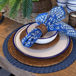 Handmade Tự Nhiên Vòng Mây <span class=keywords><strong>Wicker</strong></span> Charger Tấm/Coaster Cho Đám Cưới - Product Image 3