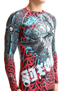 เสื้อโพลีเอสเตอร์พิมพ์ลายด้วยความร้อนแบบระเหิดสำหรับผู้ชายขนาดใหญ่พิเศษเสื้อพิมพ์ลายจุดสีสำหรับโลโก้ตามสั่งแบบ100% - Product Image 2