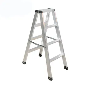 Fácil plegable ligero de alta calidad escalera plegable de aluminio uso doméstico portátil de 4 Pasos de escalera