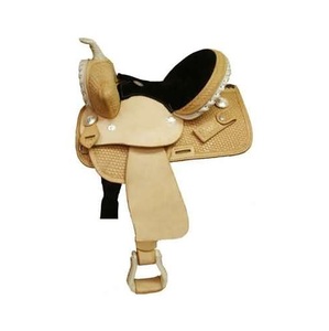 Sillas de caballo sin árboles occidentales de cuero Premium Proveedores de alta calidad - Product Image 4