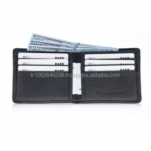 กระเป๋าสตางค์แบบพับสองตอน ทำมือ OEM หนังแท้ ใส่บัตรได้ ดีไซน์บางเฉียบ ป้องกัน RFID เป็นมิตรกับสิ่งแวดล้อม ดีไซน์มินิมอล ขนาดพกพา เหมาะสำหรับเป็นของขวัญ - Product Image 4