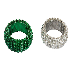 Anillo de servilleta con cuentas, anillo de tejido con cuentas de COLOR - Product Image 3