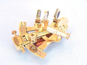 Sextant Nautique Antique en Laiton Massif Instrument de Navigation en Laiton Sextante Navegacion Marine Sextant Cadeau - Product Image 5