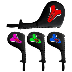 Almohadilla de doble patada de Taekwondo de artes marciales y raquetas flexibles, logotipo/diseño personalizado muy fuerte, marca OEM de tamaño personalizado Unisex - Product Image 5