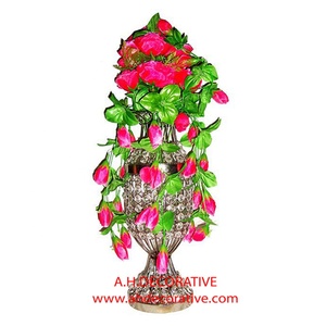 Vase à fleurs en cristal pour centre de Table de mariage, design élégant, meilleures ventes, Pot perlé en diamant - Product Image 1