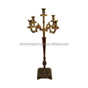 Classic Design Handmade Candle Holder Simple Home Table Decor Rose <b>Gold</b> 3 Arm <b>Candelabra</b> - Product Image 4