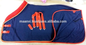 Alfombra de caballo de lana Polar de 220GSM más vendida, personalizable, de algodón de alta calidad, cuello de visón cruzado completo, características premium - Product Image 2