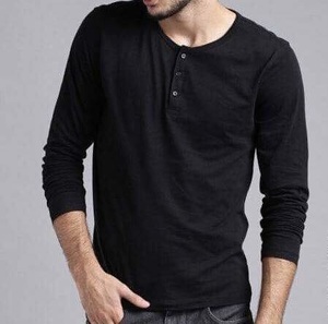 T-shirts personnalisés à manches longues noirs et blancs, respirants, grandes tailles, design vierge sur le devant - Product Image 2
