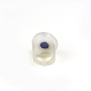 Bague Lapis Lazuli Bezel Set Or 14K et Plaqué Rhodium Laiton Réglable Forme Fantaisie Style Classique pour Mariage ou Fête - Product Image 4