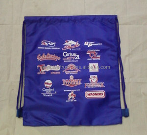 Vente en gros directe d'usine de sacs à dos unisexes à motif de points en polyester avec logo personnalisé sacs à dos à cordon en vrac sacs de fête salle de sport - Product Image 4