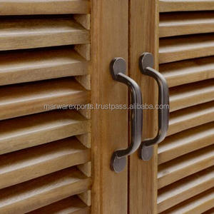 Buffet en bois massif à double obturateur Meubles de maison à usage général pour le salon - Product Image 3