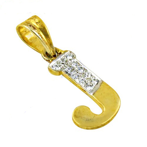 Colgante chapado en oro de circón cúbico J letras iniciales alfabetos 925 colgante de plata esterlina sólida regalo de joyería cómodo - Product Image 1