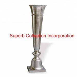 Jarrón de trompeta de níquel, florero de diseño personalizado de metal personalizado - Product Image 2