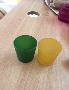 Porte-bougie en verre noir personnalisé en gros grand conteneur de bougie vide finition mate en relief matelas conception en vrac Option cadeau - Product Image 2