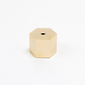 Quemador de varilla de incienso hexagonal dorado de latón macizo - Product Image 1