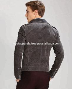 Most Popular Genuine <b>Suede</b> Leather <b>Jackets</b> Top Fashion Brands Winter Collection Sheep Plus Size Zipper Print Patchwork Wholesale - Product Image 2