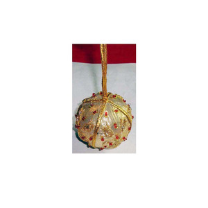 Adornos Navideños Bordados a Mano con Hilo Zari, Bolas Colgantes - Product Image 1