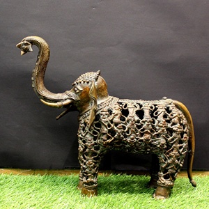 Figurine d'éléphant, Animal, bijouterie en laiton, Dhokra, artisanat, - Product Image 2