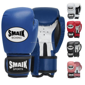 SMAIK SPORTS Custom 10 oz Guantes de cuero PU de alta calidad para boxeo Kickboxing Artes marciales Muay Thai-Proveedor directo de Pakistán - Product Image 1