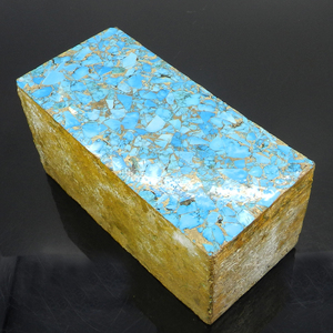 Turquesa Azul Mohave Natural, Gema Rectangular en Bruto, Tamaño Libre, Modelo IG13914, Ishu Gems, Calidad AA, 1274.80 g - Product Image 3