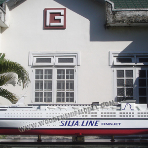 GTS FINNJET CRUISE FERRY MODELO DE MADERA BARCO Estilo europeo Artesanía náutica Novedad Decoración para el hogar Regalo - Product Image 1