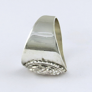 Lord Ganesh-Anillo de Plata de Ley 925 liso, joyería fina, joyería de plata - Product Image 4