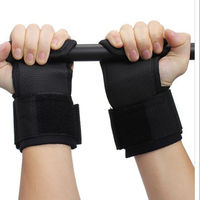 Poignées personnalisées pour haltérophilie, fitness et musculation, Logo personnalisé, couleur noire, prix bas, vente en gros