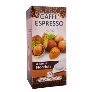 ITALIAN FLAVOR COFFEE PODS- 20 PODS BOX HAZELNUT - GROUND COFFEE