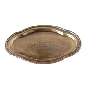 Restaurants & Hotels Supplies Copper Metal Food Display Serving Tray Home Wedding Party Decoration Fruits Platter - Product Image 2