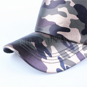 5 paneles de verano gorra de béisbol de malla gorra de imitación de cuero de camuflaje snapback sombrero de los hombres de hip hop casquettes sombreros para las mujeres hueso - Product Image 4