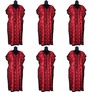 2025 nuevo vestido marroquí de estilo dulce Kaftan largo a la venta Anokhi Caftan Maxi vestido Floral bloque estampado Loungewear Anokhi - Product Image 1